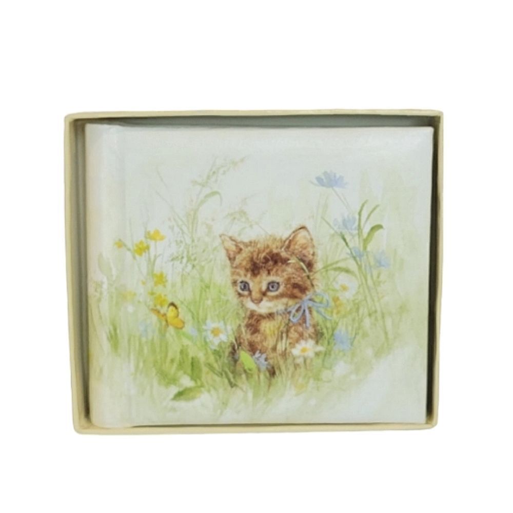 Vintage Hallmark Kitten & Butterfly Collectible Photo Album 1970